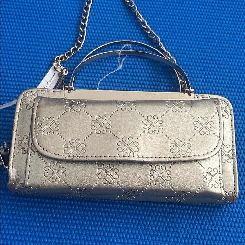 Gold Wristlet with Chain Strap